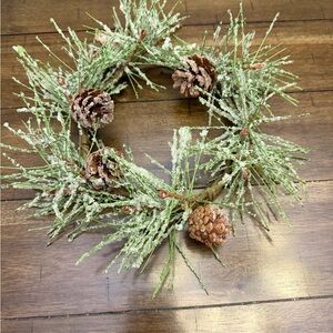 Frosted Pinecone Holiday Wreath